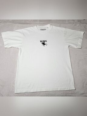 Pacsun Bad Habit Embroidery Oversized T-shirt White with Black Spider Logo